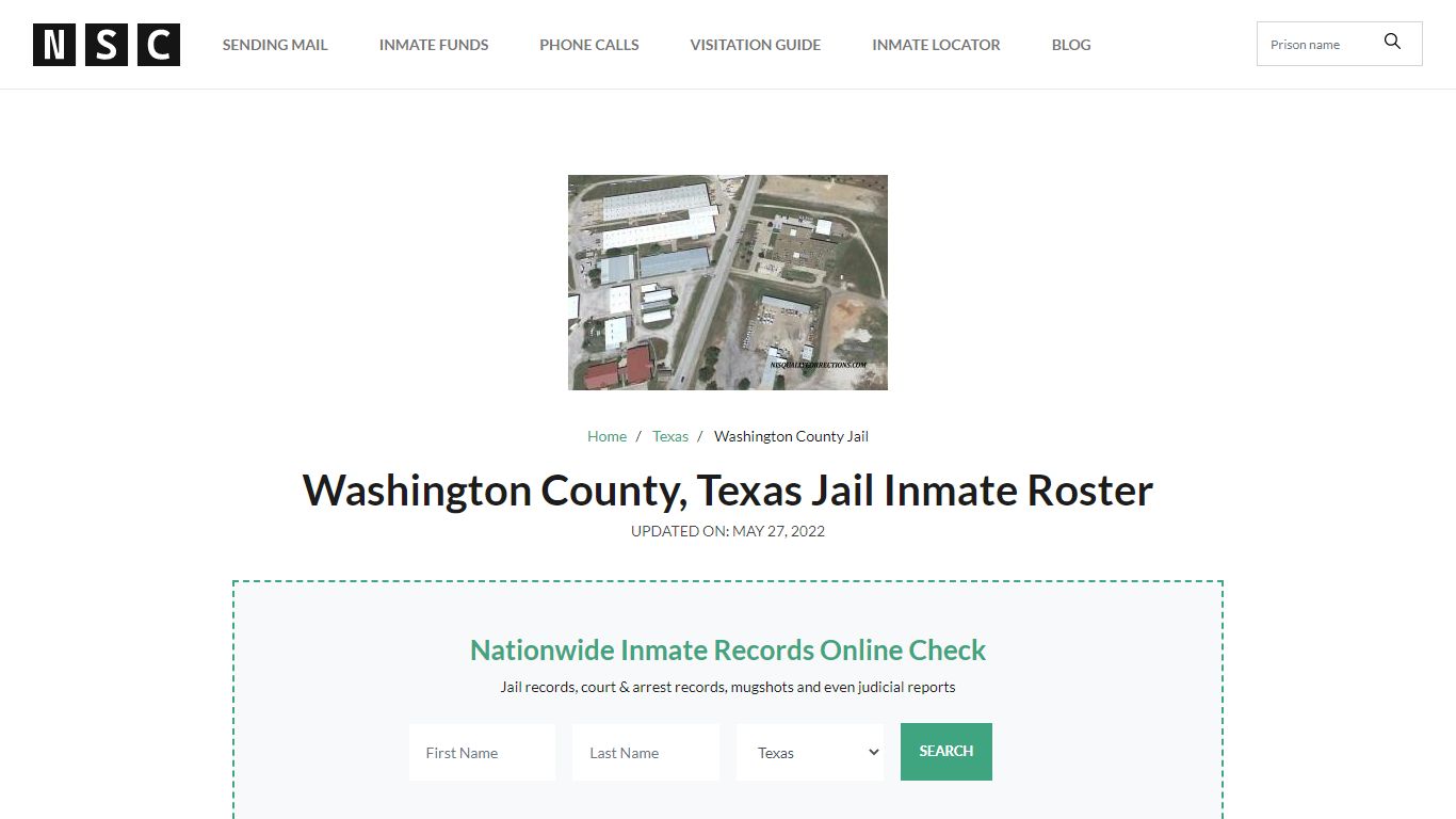 Washington County, Texas Jail Inmate List